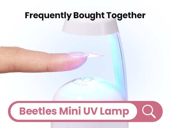 Beetles Gel Nail Tips Pre-Shaped Fake Nails Gelly Tips Clear Press on Nail Tips Full Cover False Nails Gift for Girls Women Gelly Tips Home DIY Nail Salon