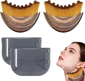 Contour Face Brush for Jawline & Chin Sculpting Dry Brushing Massager for Lymphatic Drainage & Facial Fatigue Relief Ergonomically Designed to Fit The Skin Precisely Beauty Roller Daily lymph