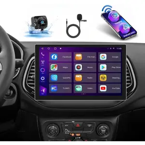 13'' Upgrade 2K Car Radio for 【Jeep Compass 2017 2018 2019 2020】 with Wireless Carplay Android Auto, 1920*1200 Touchscreen Car Stereo for Compass Bluetooth RDS FM SWC WiFi Mirror Link Reverse Camera