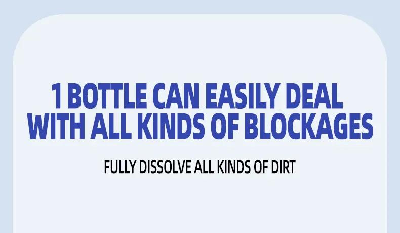 PICKZONE PIPE BOBO -Drain Unclogger Powerful Pipeline Dredging for Kitchen Sinks Shower Drains Tubs Dissolves 200+ Blockages Kills 99% Bacteria Safe for All Pipes Quick Dredging Formula Household Cleaner Bathroom Cleaning Tool