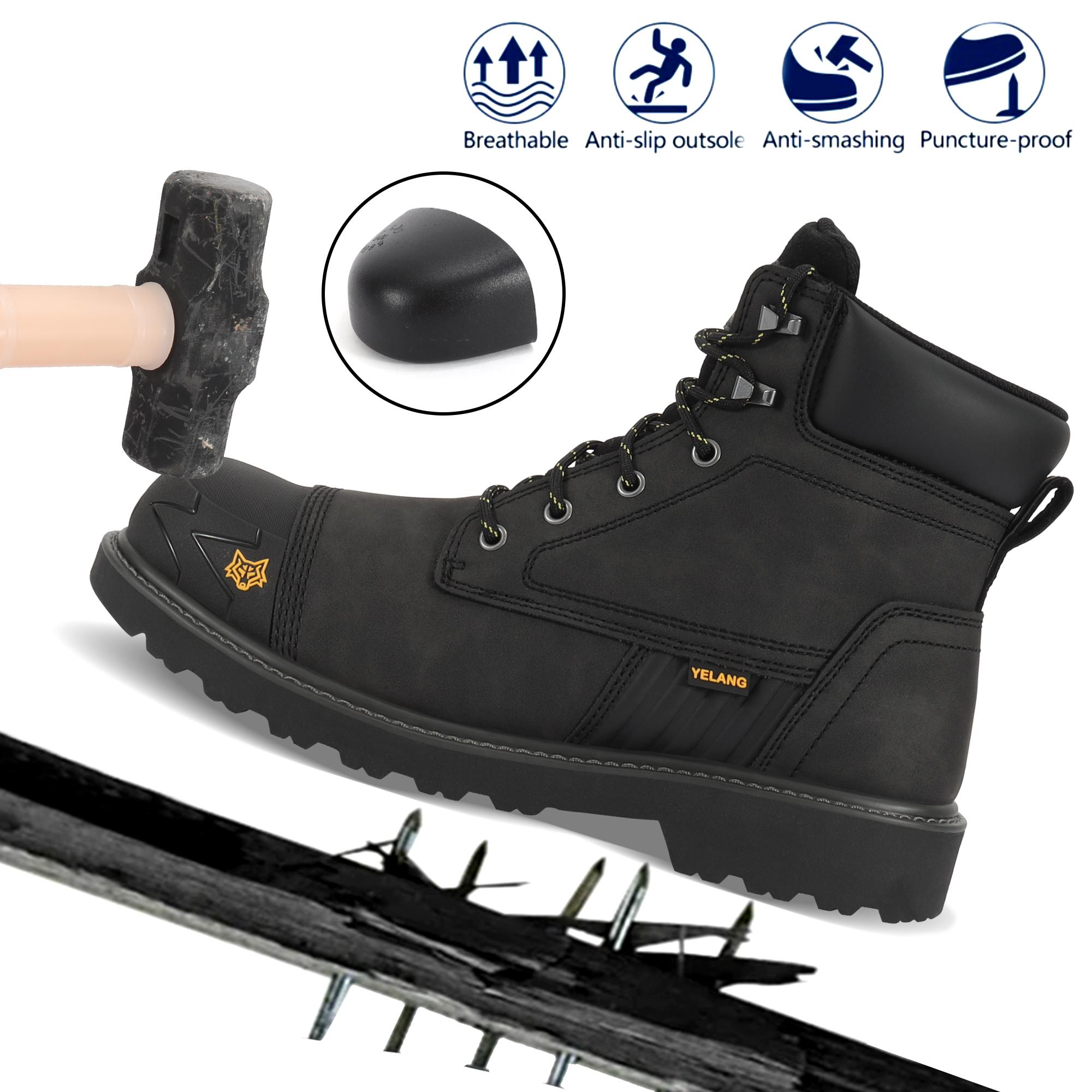 Men's Steel Toe Safety Work Boot Slip Resistant Puncture Utility Shoes Industrial Construction Outdoor botas de trabajo para hombre Safety boots