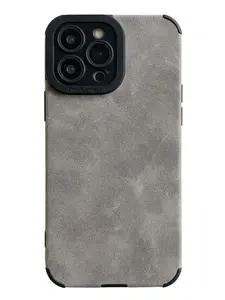 Luxurious Soft-Touch Matte Faux Leather Phone Case Bundle for iPhone 17 16 15 14 Plus 13 12 11 Pro Max with Lens Protection Bumper Silicone Phone Cases & Shock-Absorbing Design Protective Casing, for Iphone 17 Pro Max