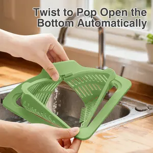 1 Count magnetic drip tray, Yellow Or Green Kitchen Sink Filter, Simple Self-Assembly Anti Clogging Strainer Food Colander Kitchenware