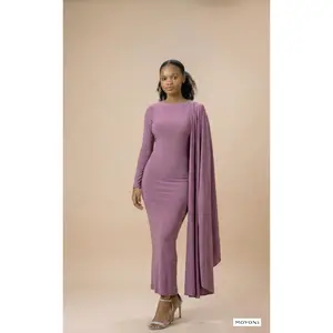 Imani Cape-Sleeve Midi Dress – Jewel Tone