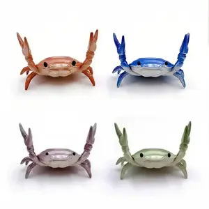 2PCS New Creative Cute Crab PenHolder Weightlifting Crabs Pen Stand for Desk Stationery Gift, Decorative Desk Ornament Office Stationery Supplies for Office Home Desk School