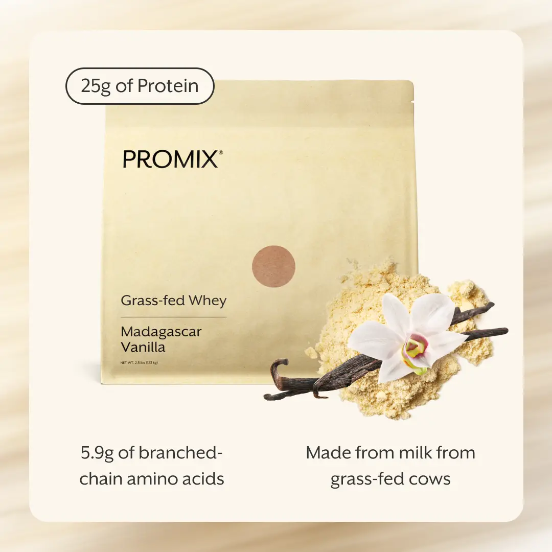 Promix Grass-Fed Whey Protein – 25g Protein – Muscle Recovery & Daily Protein – 2.5LB (30 Servings)