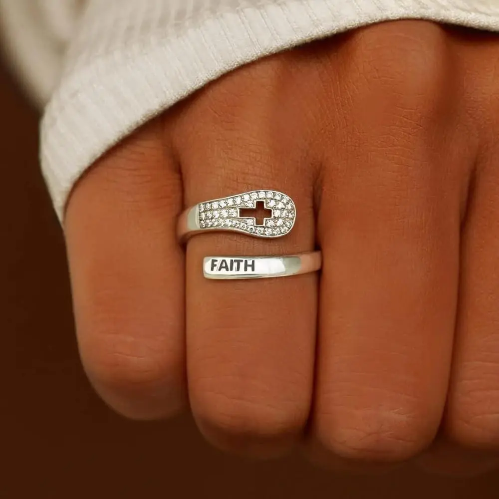 Faith Cross Ring  A Symbol of Belief and Strength