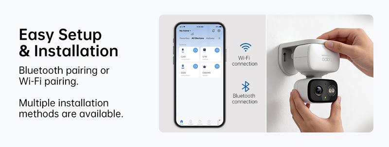 TP-Link & Tapo C216/C246D/C260 Pan/Tilt Indoor/Outdoor Security Camera,Single/Dual Lenses,2K 3MP/4K 8MP,AI-Powered Detection,No Subscription,Motion Tracking,Color Night Vision,360° Pan/Tilt, Works w/Alexa & Google TP-Link & Tapo C216/C246D/C260 Pan/Tilt Indoor/Outdoor Security Camera,Single/Dual Lenses,2K 3MP/4K 8MP,AI-Powered Detection,No Subscription,Motion Tracking,Color Night Vision,360° Pan/Tilt, Works w/Alexa & Google