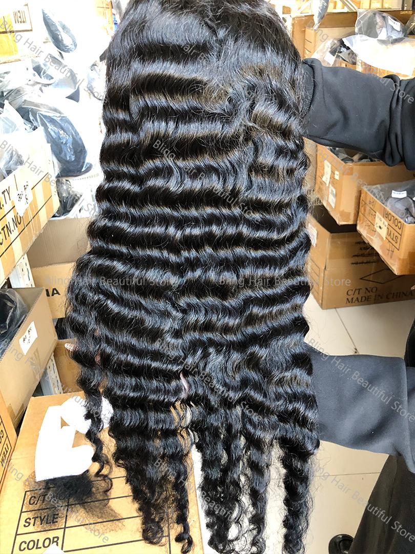 [New In] Bling Hair Deep Wave Lace Front Wigs Human Hair Pull Go 13x6 Glueless human Hair Wigs 180% Drawstring Wigs With Baby Hair Wet And Wave 13x4 Lace Wigs For Black Women
