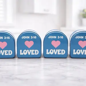 Personalize Mailboxes with John 3:16 Loved Design Blue Heart Motif for Custom Mail Storage