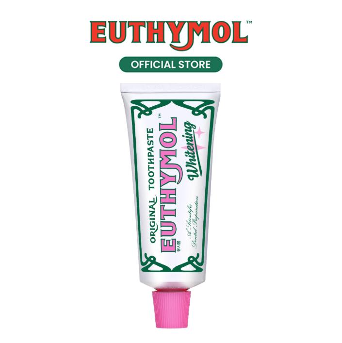 Euthymol Whitening Toothpaste & Toothbrush Set (Pink)– Removes Coffee & Tea Stains, Gentle on Sensitive Teeth, Korean Oral Care Euthymol Whitening Toothpaste & Toothbrush Set (Pink)– Removes Coffee & Tea Stains, Gentle on Sensitive Teeth, Korean Oral Care