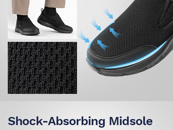 Bruno Marc Men's Work Shoes Non Slip Shoes, Slip-on Lightweight Restaurant or Food Service Loafers