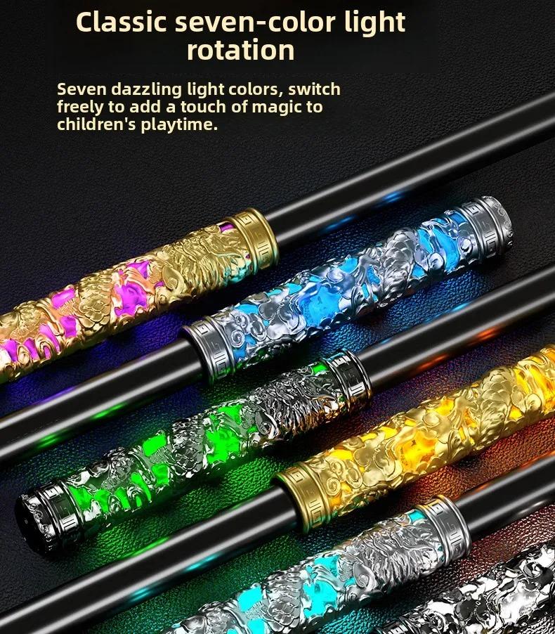 Monkey King Golden Hoop Staff Toy, Voice Controlled Glow Sword for Boys, Kids Retractable Magic Toy Monkey King Golden Hoop Staff Toy, Voice Controlled Glow Sword for Boys, Kids Retractable Magic Toy