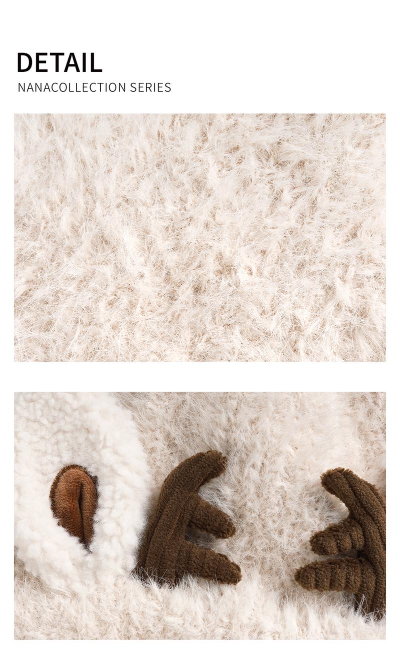 Original design Festive Christmas Antler Hat (It can be used，A hat has multiple uses.)Knitted Ear Protection Windproof Warm Hat Suitable for the family It can be worn by adults , without limiting the circumference of the head，for Thanksgiving & Christmas。