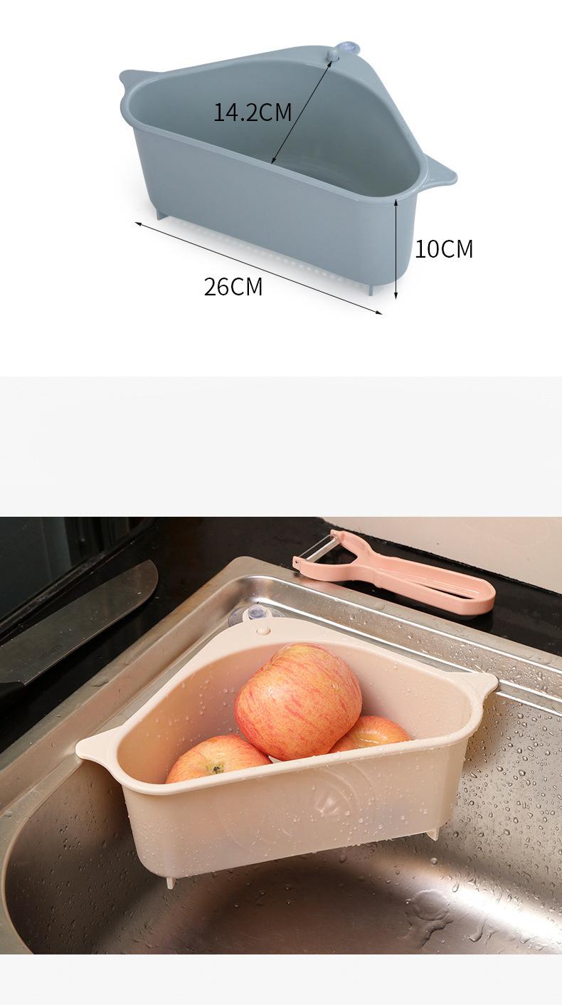 Kitchen Sink Multi-function Triangle Storage Rack Multi-purpose Dishwashing Sponge Drain Rack Storage Rack