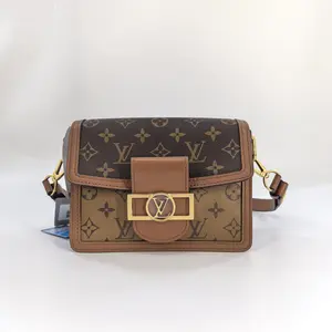 Pre-owned Louis Vuitton Canvas Shoulder Bags 2021 2025 Monogram Reverse Mini Dauphine satchel JY0075 JV00147 BF0042 NO1