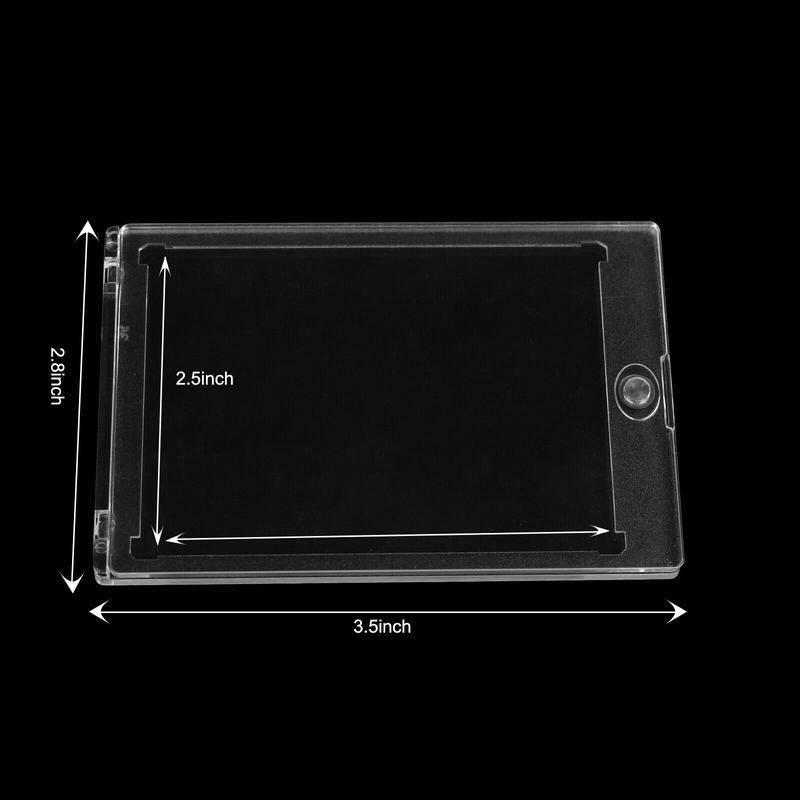 UFORU Magnetic Card Holders for Trading, 35pt Hard Cards Sleeves Case, One Touch Card Holder Fit for MTG，Sports, Baseball, Game, Toploaders, Standard Cards Display