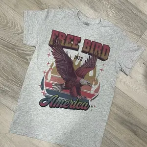 Colorful Free Bird American Eagle Shirt