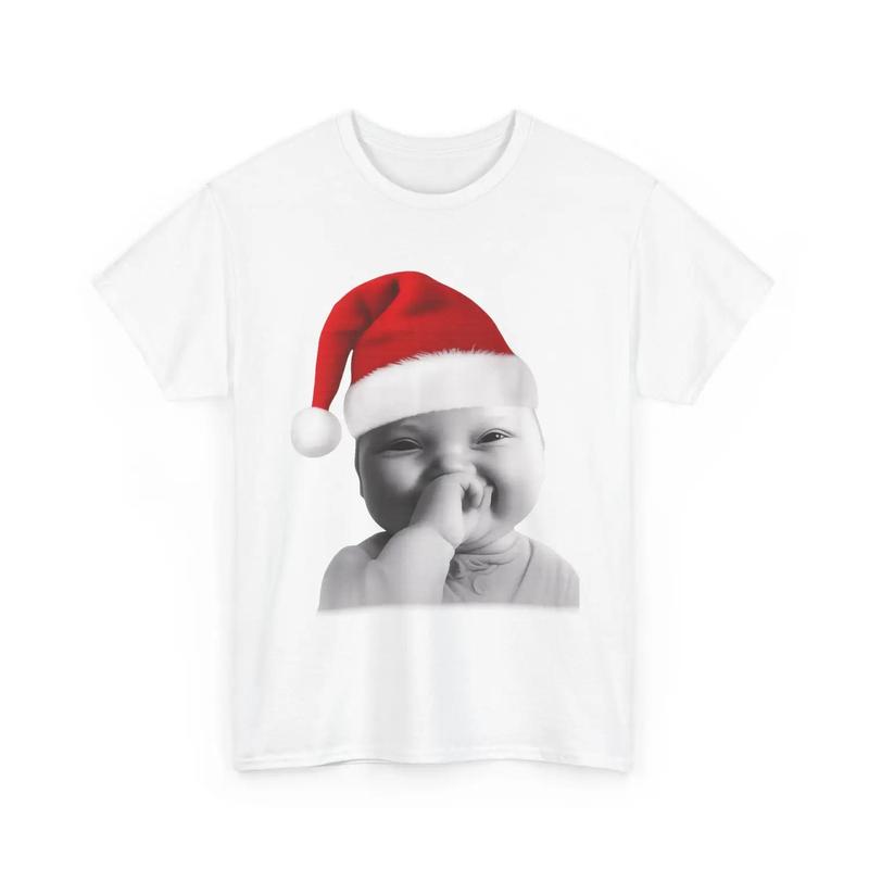 Funny AI Baby Holding Laugh Meme Viral Trend T-Shirt