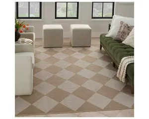 Jute Woven Area Rug 5x7 Diamond Style Washable Decor Rug | Home Decor