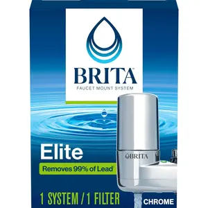 Brita Tap Water Faucet Filtration System - Chrome: Filters Chlorine & Lead, Fits Most Standard Faucets Brita Tap Water Faucet Filtration System - Chrome: Filters Chlorine & Lead, Fits Most Standard Faucets
