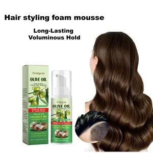 HOEGOA Curl Care Hair Styling Mousse - Olive Oil, Jojoba Seed Oil & Panthenol (Vitamin B5), Oil-Control, Lightweight Volumizing Hold, Preserves Curl Elasticity & Shape, No Heavy Feel, Natural Volume for Stylish Curls