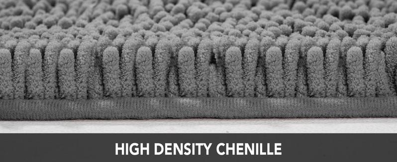 Deconovo Bathroom mat, Water Proof, Toilet Lid Mat & Bath Mat, Bath Rugs, Summer Bathroom Accessories, Machine Washable Low Pile Rugs for Living Room