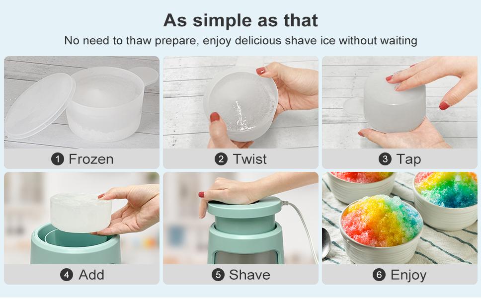 Crownful 2/4PCS Ice Cups Accessory for Shaved Ice Machine