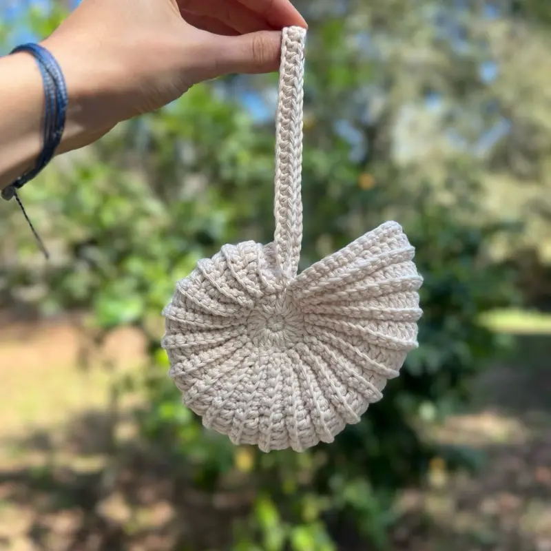 The Azrielle Mini - Crocheted Wristlet - Clutch - Beach Purse - Shell Purse - Beach Accessories - Coastal Chic - Coastal Aesthetic- Cruise Outfits - Caribbean - Island Life - Florida - Handmade