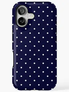Navy Blue Polka Dots Magnetic Phone Case Phone Cover Hard Cases Tough 2-piece Magnetic Phone Case