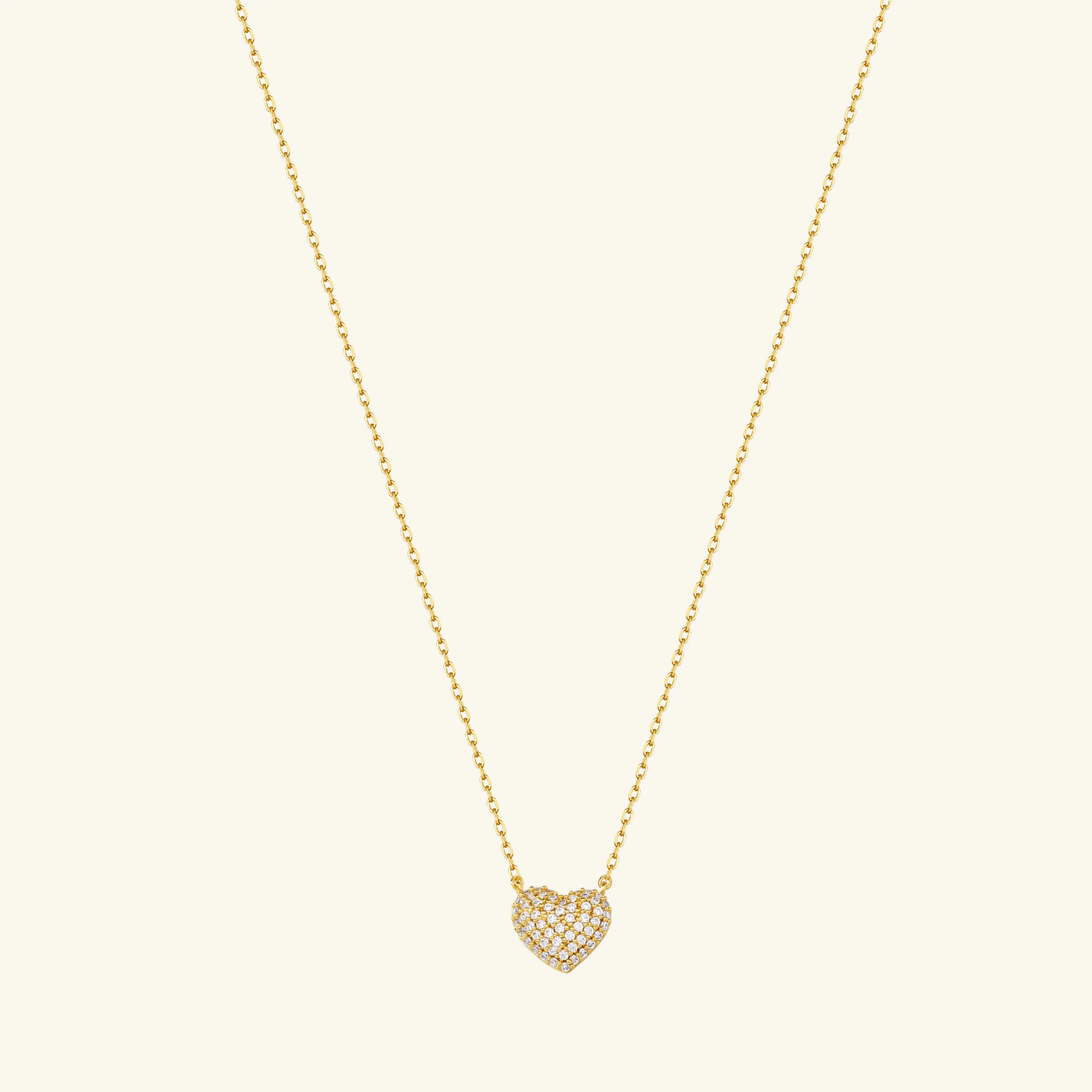 Crafted-CZ Pavé Heart Collar Necklace[ARSIS JEWELRY]