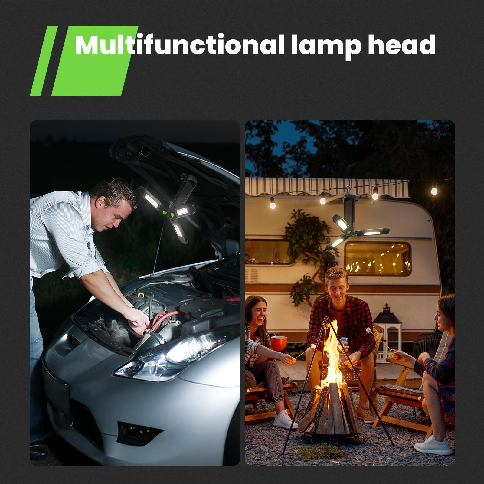 【3-OFF】GoGonova Rechargeable 3in1 Camping Light with Stand, Hanging, Removable Magnetic Head, 67" Portable Cordless, 8AH Battery, 700/1200/2200 Lumen, 4000/6500K Dimmable, Detachable Tripod Adjustable Flashlight for Outdoor, Emergency, Camping, Fishing