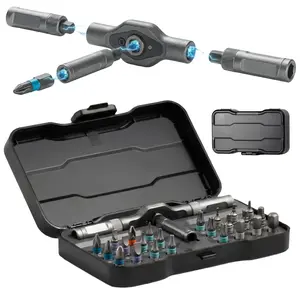 24-in-1 Magnetic Ratchet Screwdriver Set | Detachable T-Handle Multi-functional Household Repair Tool | Suitablefor DIY and professional maintenance of computers,furniture, bicycles, etc.Portable, multi-functional, mini screwdriver set.