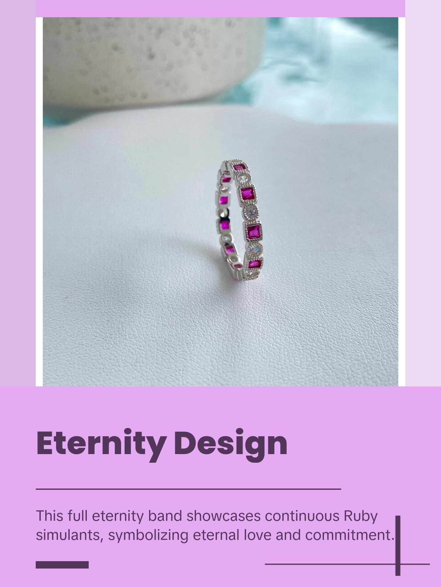 Ruby Eternity Art Deco Band