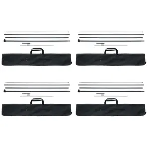 VEVOR Feather Flag Pole Kit,  , 4 Packs Swooper Flag Pole 16.3 ft, Sign Flag Poles for Business Advertising Flags Outdoor, with Ground Stakes and A Carrying Bag (Flag Not Included) Aluminum Banner