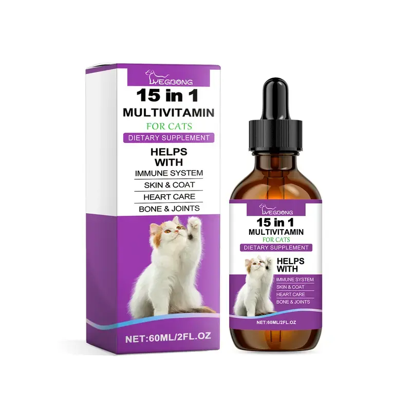 Vitamin Drops for Cats Vitamin supplement for daily care to help your pet feel betterlitter pellets, spray, litter tray, litter box, removal