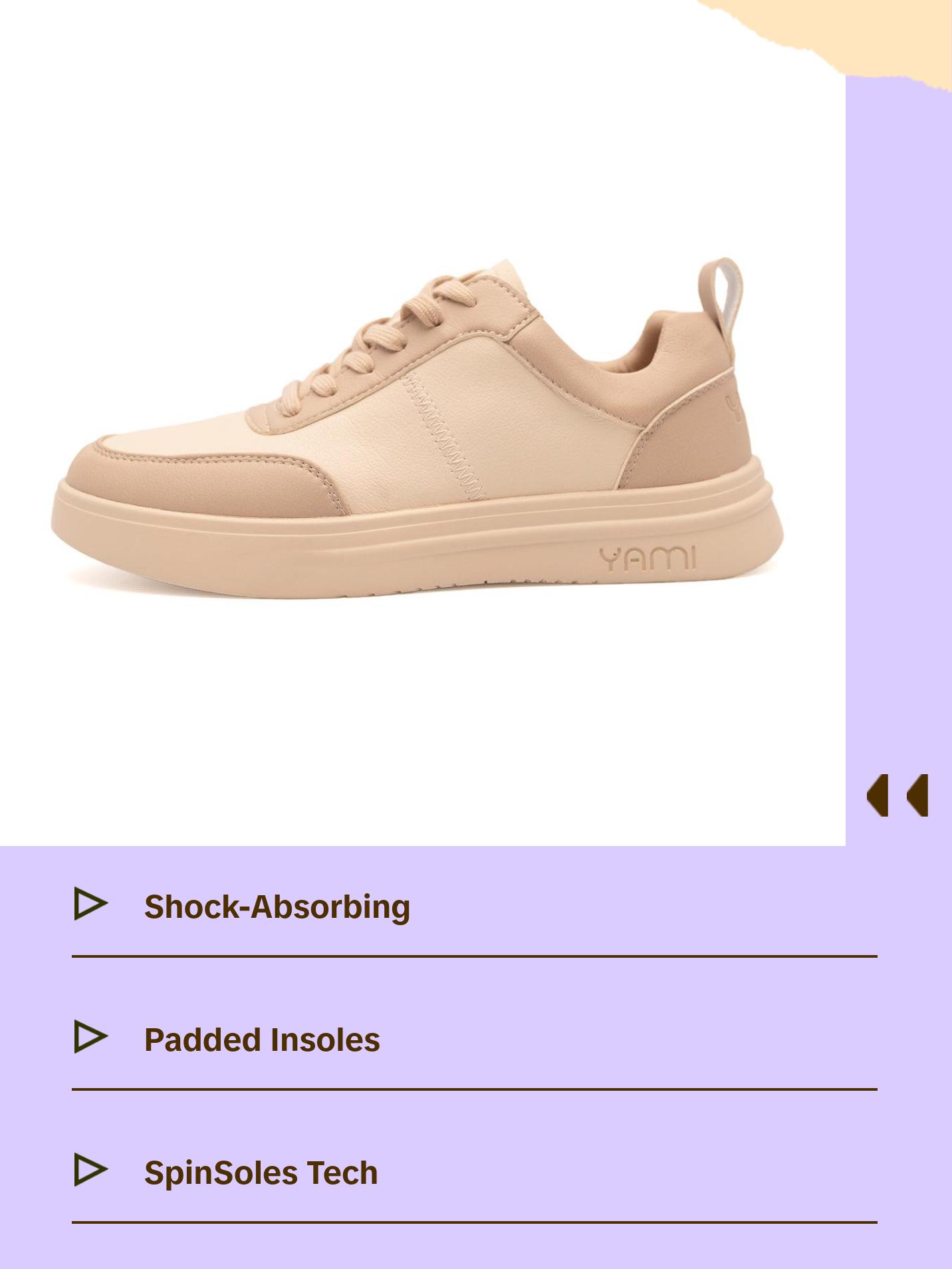 SpinSole Dance Sneaker-Beige-2