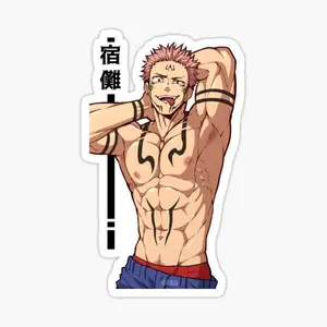 Adult Ryomen Sukuna Anime Vinyl Sticker for Laptop Skin