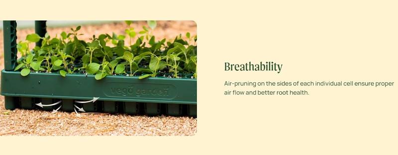 Vego Garden Seedling Suite Products 10" x 20" 76 Cells Stackable Seed Starter Germination Tray with 3-in-1 Plant & Pop Board & Bottom Watering Tray for Easy Seed Starting - Growing Kit