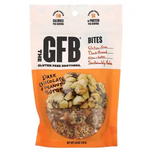 The GFB Gluten Free Bites, Dark Chocolate + Peanut Butter, 4 oz (113 g)