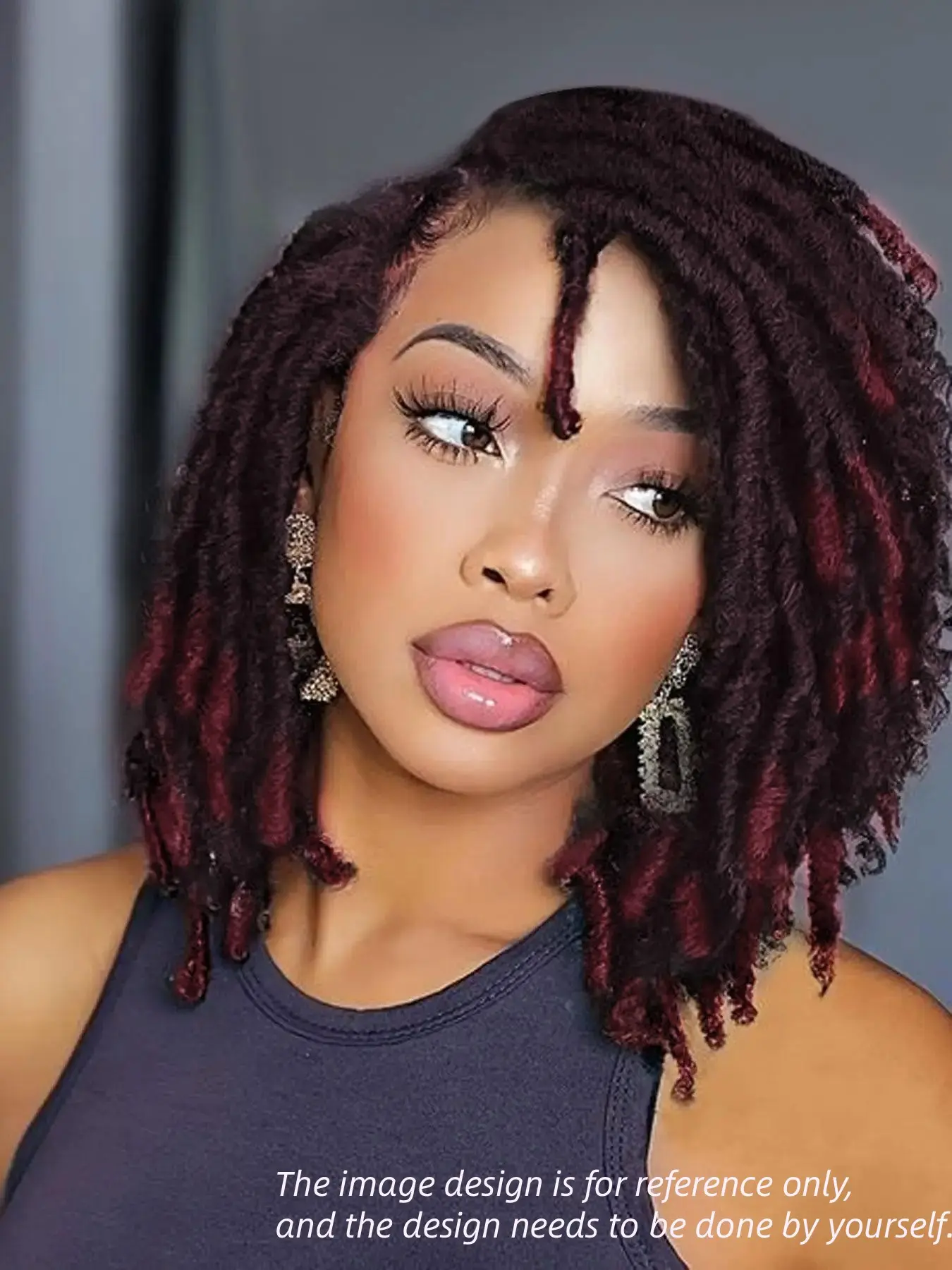 Short Afro Curly Twist Wigs, Synthetic Soft Wigs, Synthetic Material Wigs, Afro Curly Braided, Crochet Braids for Cosplay, Anime or Costume Party, Striking Natural Fluffy Hair Wigs with Bangs for Daily & Party Hairstyle Decoration