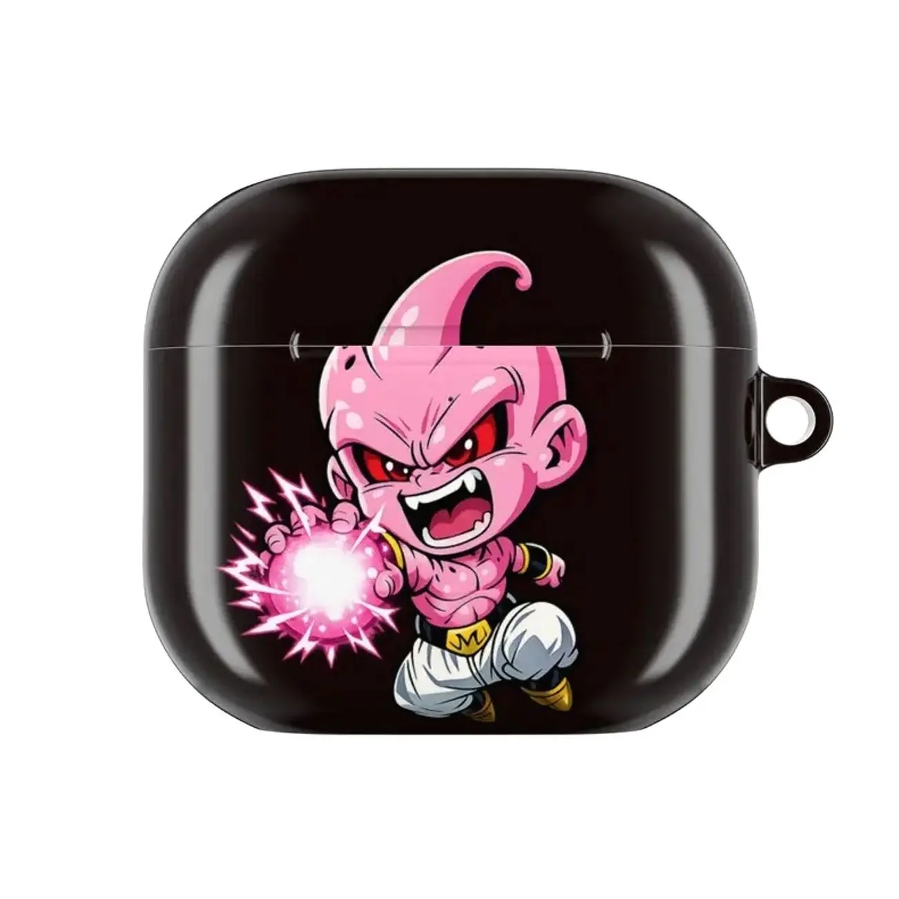 Majin Buu Cartoon AirPod Case - Anime Villain Pink Energy  Shockproof Protection for AirPods Pro 1 2 3 , Airpod 1 2 3 4 Aesthetic Air Pods Case Cover Protective