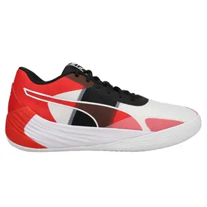 PUMA Mens Fusion Nitro Team Basketball Sneakers Shoes - White
