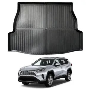 Canvcle RAV4 Cargo Liner for 2019-2025 Toyota RAV4 (Include Hybrid) All Weather Trunk Mat Heavy Duty TPE Material Anti-Slip Waterproof Durable Scratch-Resistant Easy Maintenance