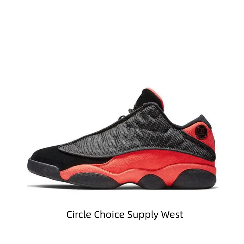 Black and Infrared Low-Top Collaborative Basketball Shoes, Reflective Mesh with Suede Midsole