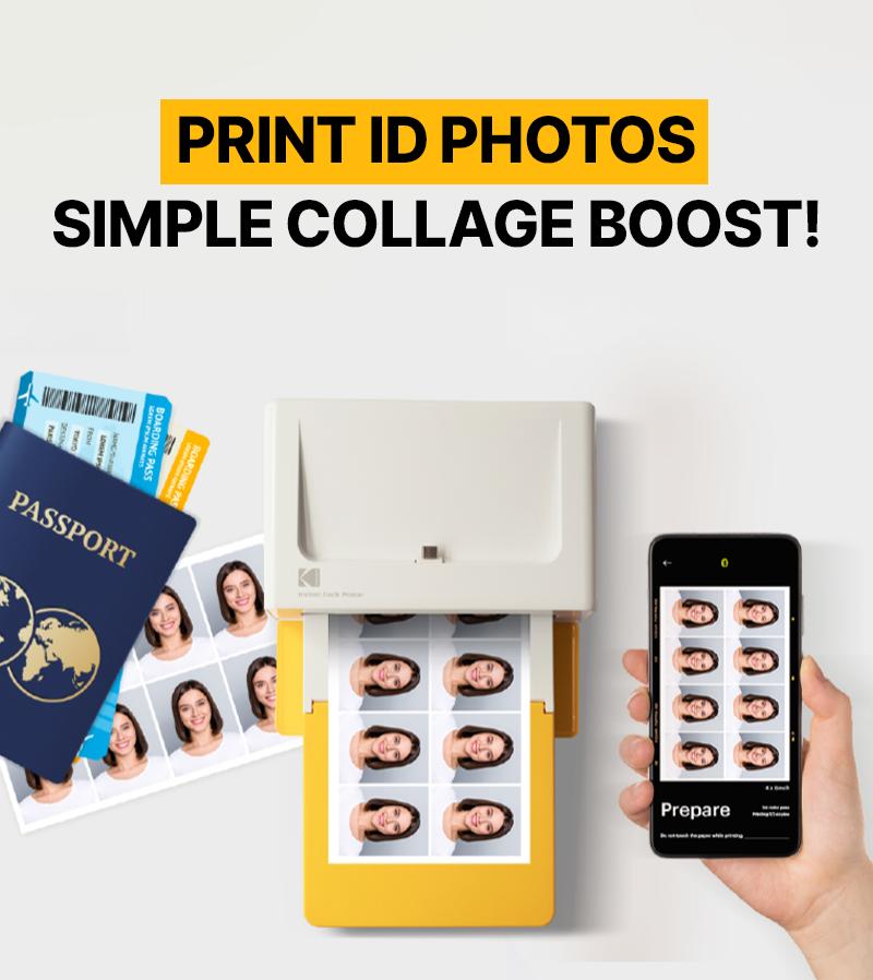 KODAK Dock Plus 4PASS Instant Photo Printer – 4x6” Prints, Easy Bluetooth Connection, High-Quality Output (50 Sheets)