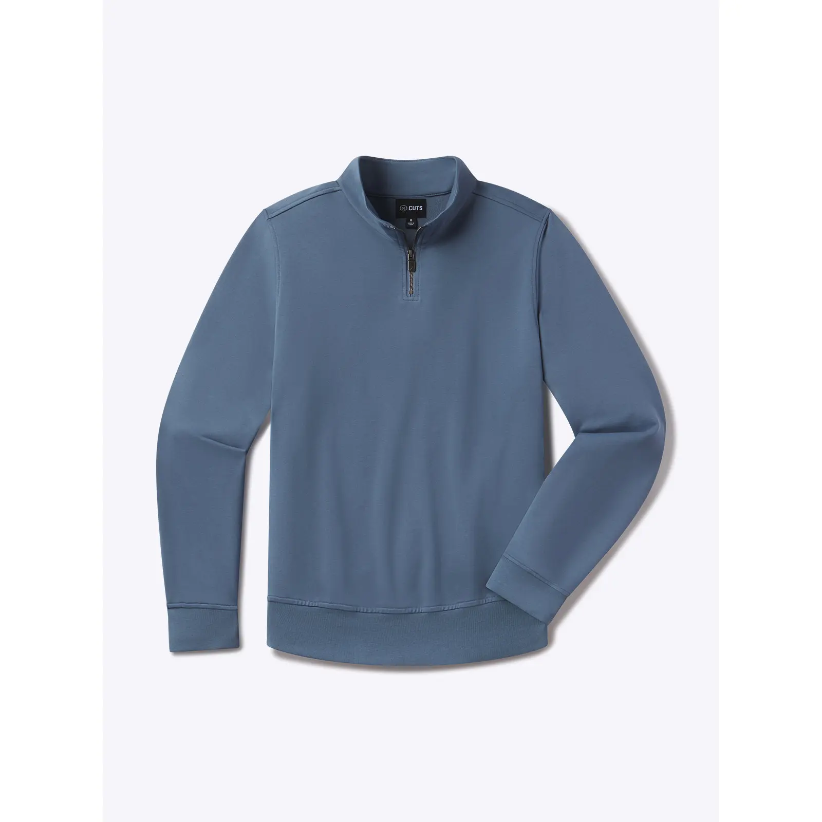 Cuts | Hyperloop Q-Zip Men's Quarter Zip Pullover | French Terry Cotton Blend Long Sleeve | 4-Way Stretch Wrinkle Resistant Split Hem