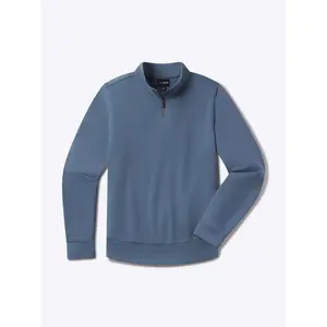 Cuts | Hyperloop Q-Zip Men's Quarter Zip Pullover | French Terry Cotton Blend Long Sleeve | 4-Way Stretch Wrinkle Resistant Split Hem
