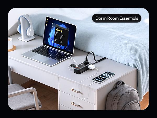 NTONPOWER 100W GAN Ultra Travel Power Strip, 7-in-1 USB C Charging Station with 3 Outlets 4 USB (2 Fast Charge)& 5FT Extension Cord, Compact Desktop Charger for MacBook, iPhone, Cruise, Office, Black