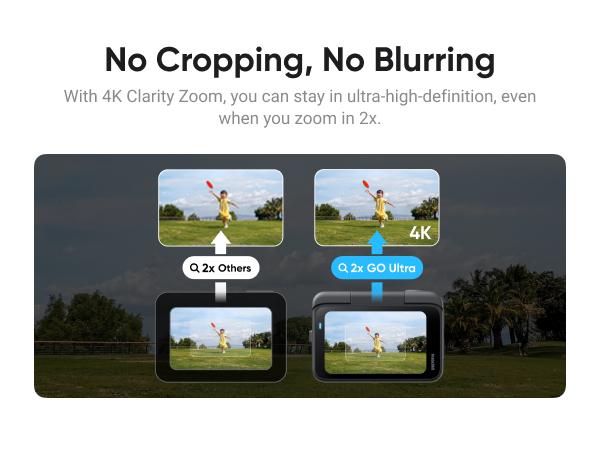 Insta360 GO Ultra - Small 4K Vlogging Camera, Hands-Free, POV Cam, 1/1.28" Sensor, 53g Lightweight, 156° FOV, 200 Min Battery Life, Magnetic Wearable Action Camera for Sports, Vlog